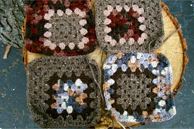 Off centered granny square